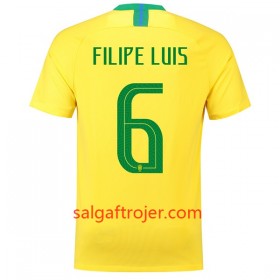 Brasilien Fodboldtrøjer Filipe Luis 6 Hjemmebanesæt VM 2018